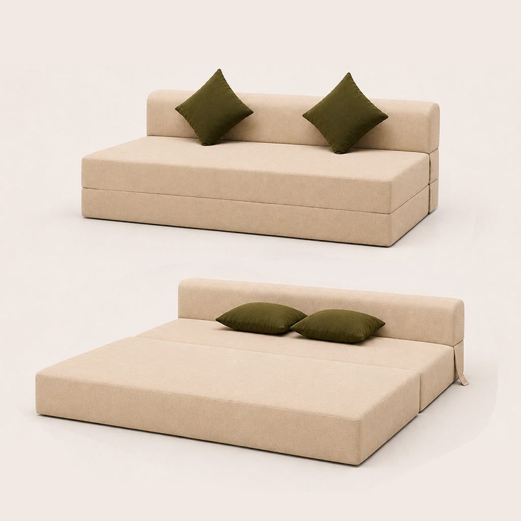 Super Asia Sofa Cum Bed - Golden
