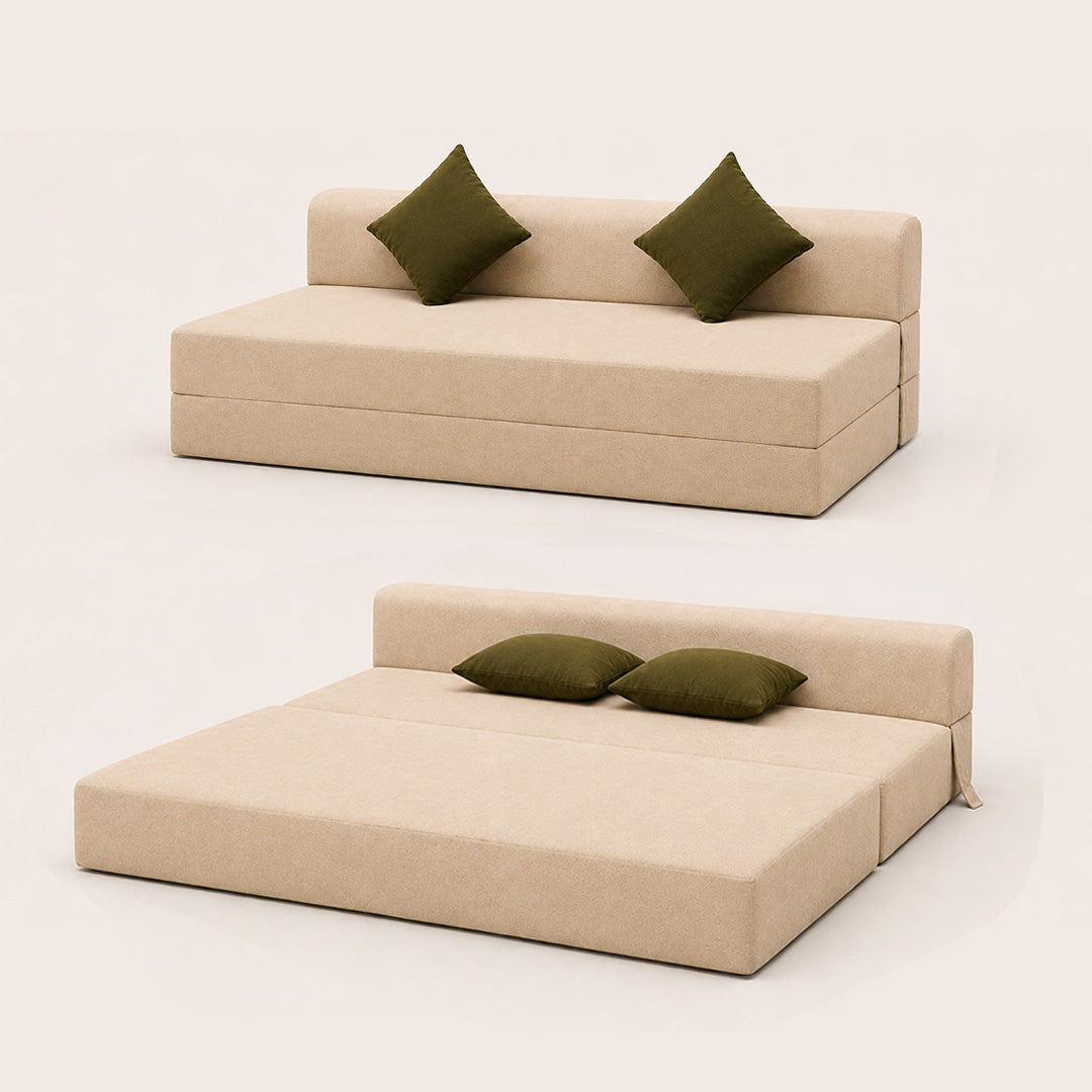 Super Asia Sofa Cum Bed - Golden